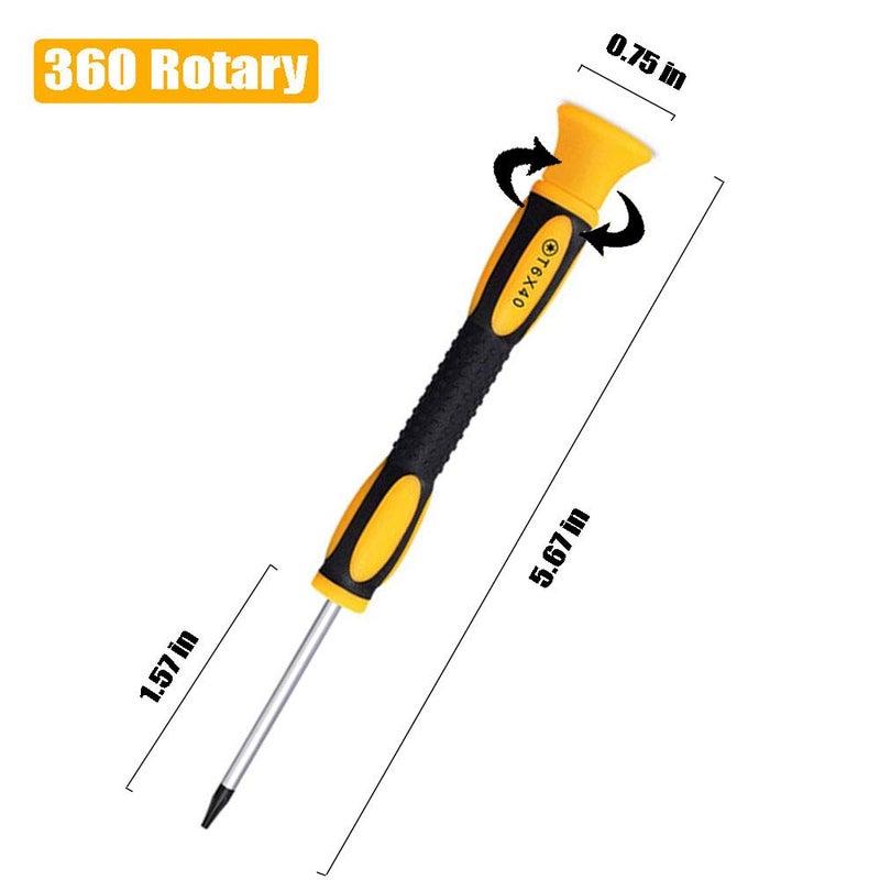 Endlanoo 15 in 1 Torx Screwdriver Set with T3 T4 T5 T6 T8 T10 Security Torx screwdriver and ESD tweezers  Magnetic Screwdrivers Precision Repair Kit for Xbox  iPhone  PS4  Macbook  Watch  Electronics - Image 3